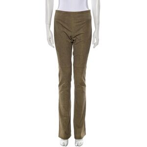 Diane Von Furstenberg Leather Straight Leg Pants Size 2